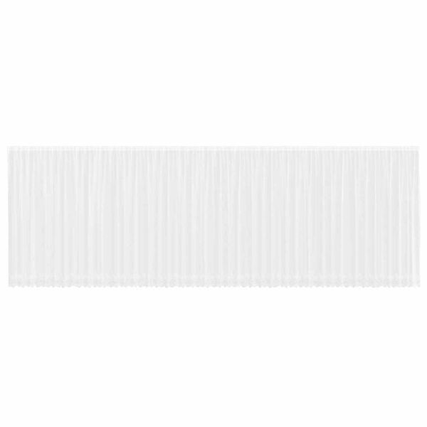 vidaXL Blondegardin med gardiner Blomster Hvit 200 x 1200 cm Polyester