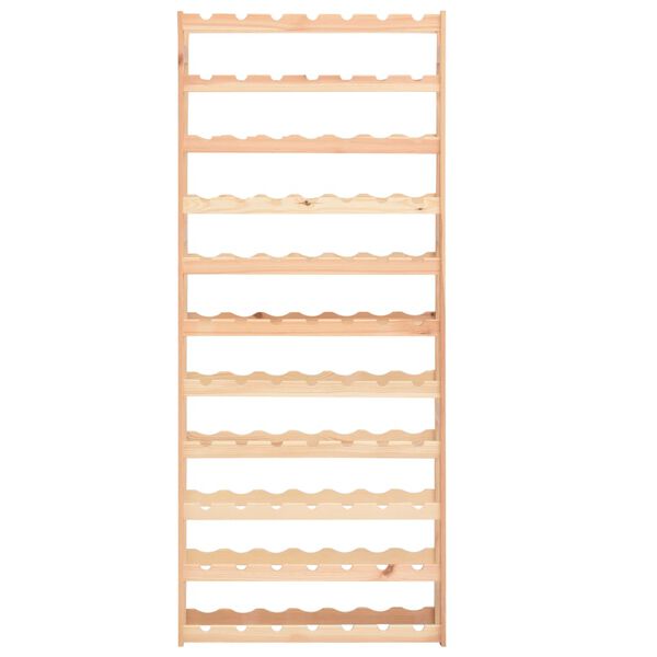 vidaXL Vinstativ for 77 flasker furu