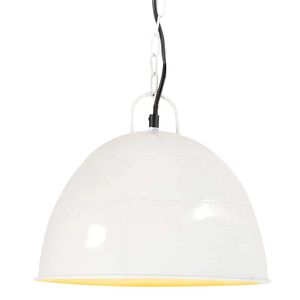 vidaXL Industriell vintage hengelampe 25 W hvit rund 31 cm E27