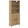 vidaXL H&oslash;yskap Artisan Eik 69,5 x 32,5 x 180 cm Konstruert tre