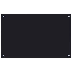 vidaXL Kj&oslash;kkenplate svart 80x50 cm herdet glass
