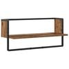 vidaXL Vegghylle Veggmontert Gammelt tre 65 x 25 x 30 cm metall PB