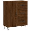 vidaXL Highboard brun eik 69,5x34x180 cm konstruert tre