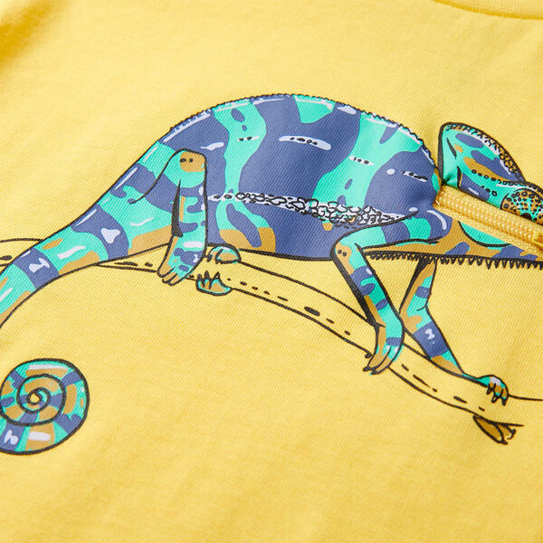 T-skjorte for barn med korte ermer lyseoker 104