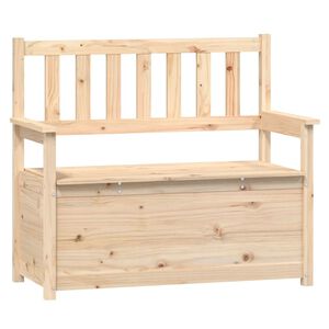 vidaXL Benk kunstskinn 112,5x51,5x96,5 cm heltre furu