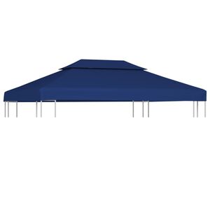 vidaXL Dobbel toppduk til paviljong 310 g/m&sup2; 4x3 m bl&aring;