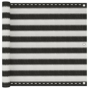 vidaXL Balkongskjerm HDPE 90x500 cm antrasitt og hvit