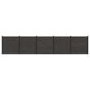 vidaXL Gjerdeplate 5 pcs WPC og Aluminium Svart