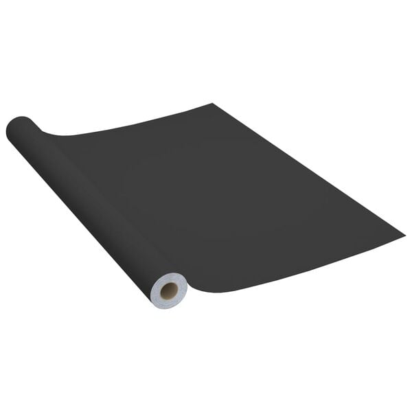 vidaXL Selvklebende folie til m&oslash;bler svart 500x90 cm PVC
