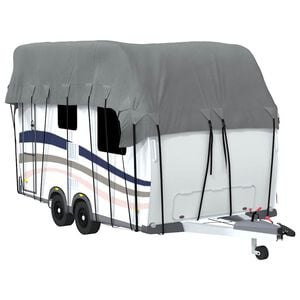 vidaXL Caravan Taktrekk gr&aring; 500x300 cm ikke-vevet stoff