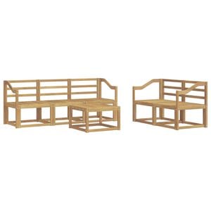 vidaXL Utend&oslash;rs sofa-sett 6 pcs Hvit 59 x 59 x 37 cm Solid akasietre