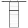 vidaXL Skyved&oslash;r med monteringssett svart 76x205 cm ESG-glass