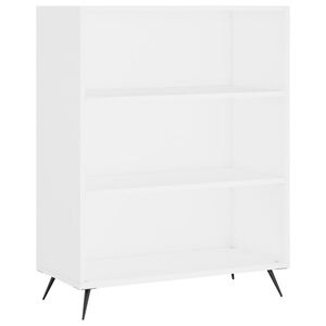 vidaXL Bokhylle hvit 69,5x32,5x90 cm konstruert tre