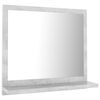 vidaXL Baderomsspeil betonggr&aring; 40x10,5x37 cm konstruert tre