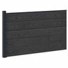 vidaXL Gjerdesett 175 x 105 cm WPC og Aluminium Svart