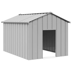 vidaXL Hundehus med tak 113x153x101 cm galvanisert st&aring;l