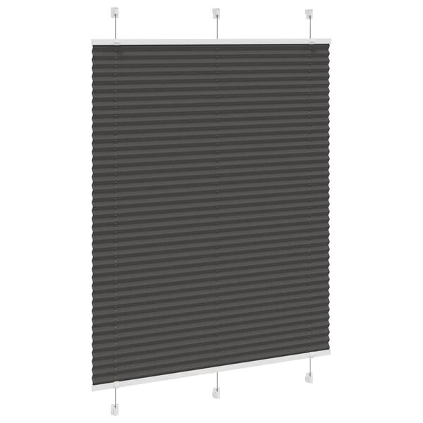 vidaXL pliss&eacute;gardin sort 105x100 cm Stoff Bredde 104,4 cm Polyester