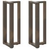 vidaXL Konsollbordben T-formet 2 stk svart 25x28x(72-73) cm st&aring;l