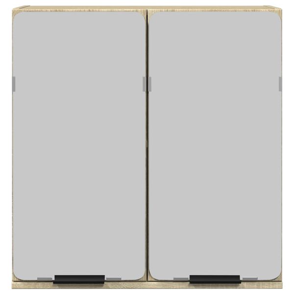 vidaXL Speilskap til baderom sonoma eik 64,5x20x66,5 cm konstruert tre
