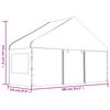 vidaXL Paviljong med tak hvit 11,15x5,88x3,75 m polyetylen