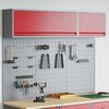 vidaXL Verkt&oslash;yskab og Pegboard Sett 5 pcs R&oslash;d 150 x 25 x 115 cm St&aring;l
