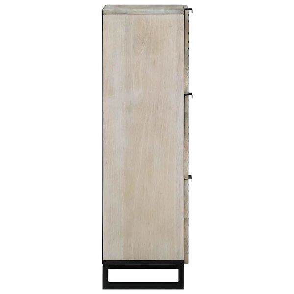 vidaXL Medieoppbevaringsskap og -hyller Hvit og svart 40 x 33 x 110 cm