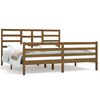 vidaXL Sengeramme honningbrun heltre 180x200 cm Super King