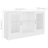 vidaXL Vitrine hvit 120x30,5x70 cm konstruert tre