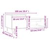 vidaXL Salongbord h&oslash;yglans hvit 100x50x45 cm konstruert tre