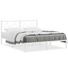 vidaXL Sengeramme i metall med sengegavl hvit 150x200 cm