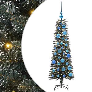 vidaXL Kunstig juletre med 150 LED gr&oslash;nn 120 cm PVC og plast og st&aring;l