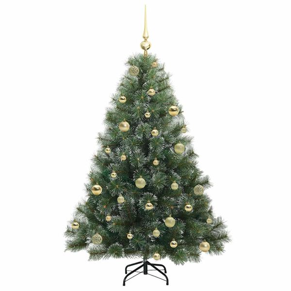 vidaXL Kunstig juletre med 150 LED med stativ gr&oslash;nn 150 cm PE og PVC