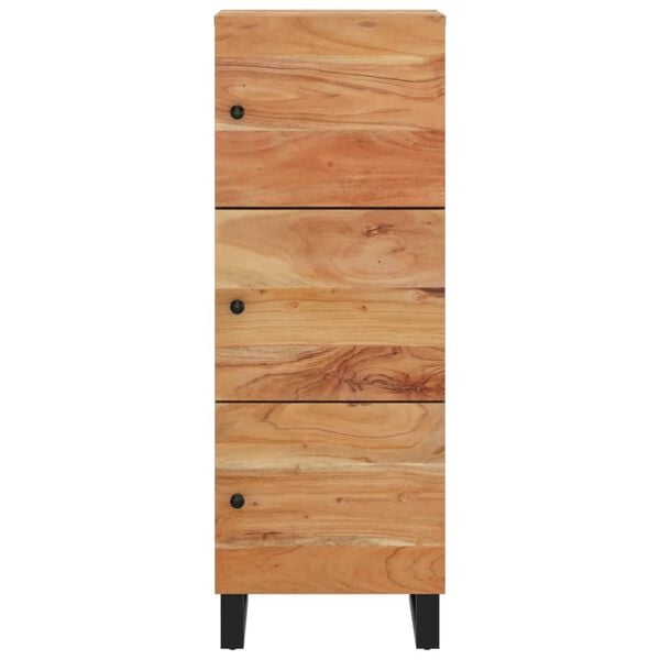 vidaXL Highboard med 3 d&oslash;rer 40x33x110 cm heltre akasie og jern