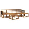 vidaXL Utend&oslash;rs sofa-sett 6 pcs Naturlig Solid akasietre