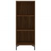 vidaXL Highboard brun eik 34,5x34x180 cm konstruert tre