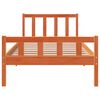 vidaXL Sengeramme uten madrass voksbrun 75x190 cm heltre furu