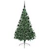 vidaXL Kunstig Forh&aring;ndsopplyst Juletre med 300 LED gr&oslash;nn 210 cm PVC