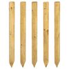 vidaXL Gjerdepunkter 5 stk. Brun 100 cm Heltre furu