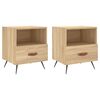 vidaXL Nattbord 2 stk sonoma eik 40x35x47,5 cm konstruert tre