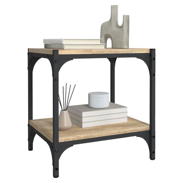 vidaXL TV-benk sonoma eik 40x33x41 cm konstruert tre og st&aring;l