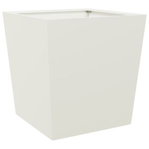 vidaXL Plantekasse hvit 50x50x50 cm cortenst&aring;l