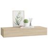 vidaXL Veggmontert skuffehylle eik 60x23,5x10 cm MDF