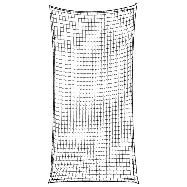 vidaXL Tilhengernett med elastisk tau svart 4x2 m PP