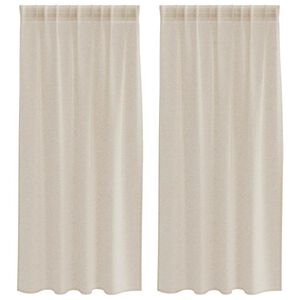 vidaXL Voile Gardin 2 stk. sand 175 x 140 cm Polyester