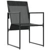 vidaXL Stol 4 stk. Svart og Anthracite Textilene