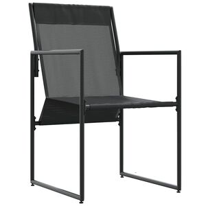 vidaXL Stol 4 stk. Svart og Anthracite Textilene
