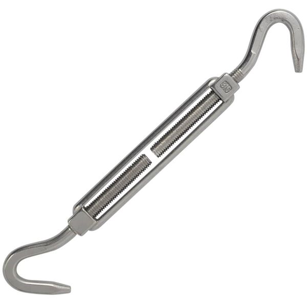 vidaXL Fem Deler Solseilmonteringskit Rustfritt St&aring;l