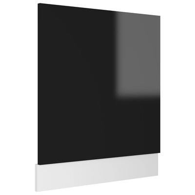 vidaXL Oppvaskmaskinspanel høyglans svart 59,5x3x67 cm sponplate