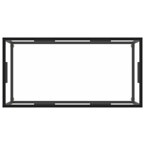 vidaXL Salongbord svart med herdet glass 100x50x35 cm