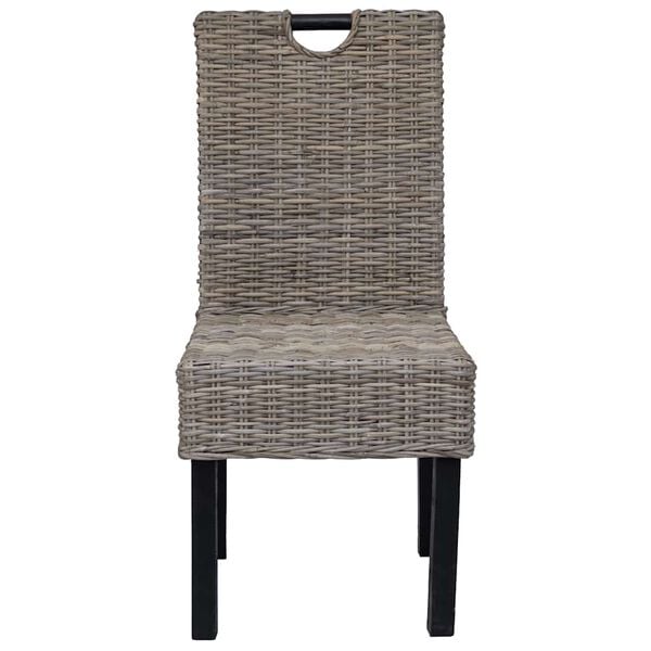 vidaXL Spisestuestoler 2 stk Kubu Rotting Mangotre